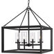 Smyth 4 Light 21 inch Matte Black Chandelier Ceiling Light in Clear Glass